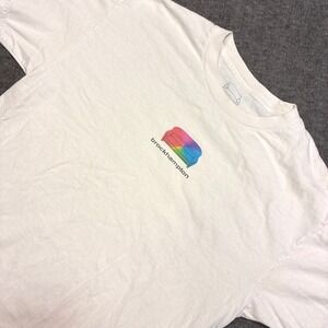 Brockhampton Couch Logo T-Shirt Mens Large White Rainbow Graphic Tee